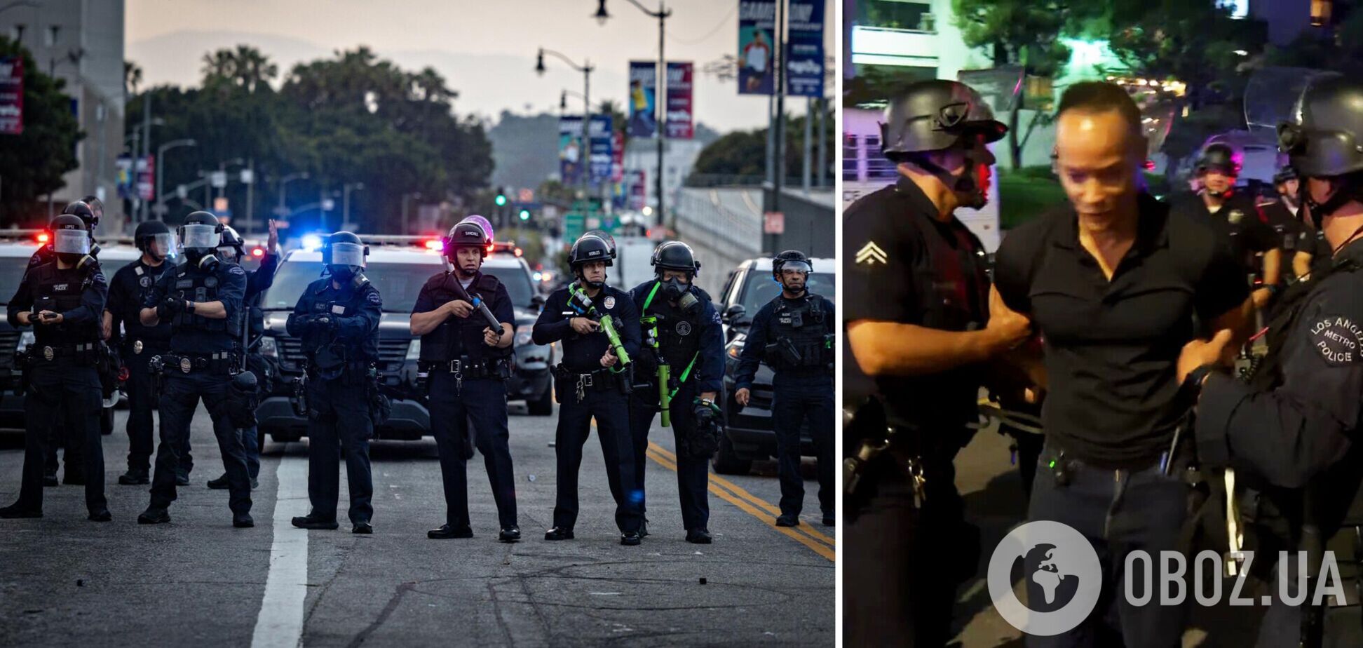 'Приказали заложить руки за спину': в Лос-Анджелесе полиция заблокировала работу CNN на акции против Трампа. Видео