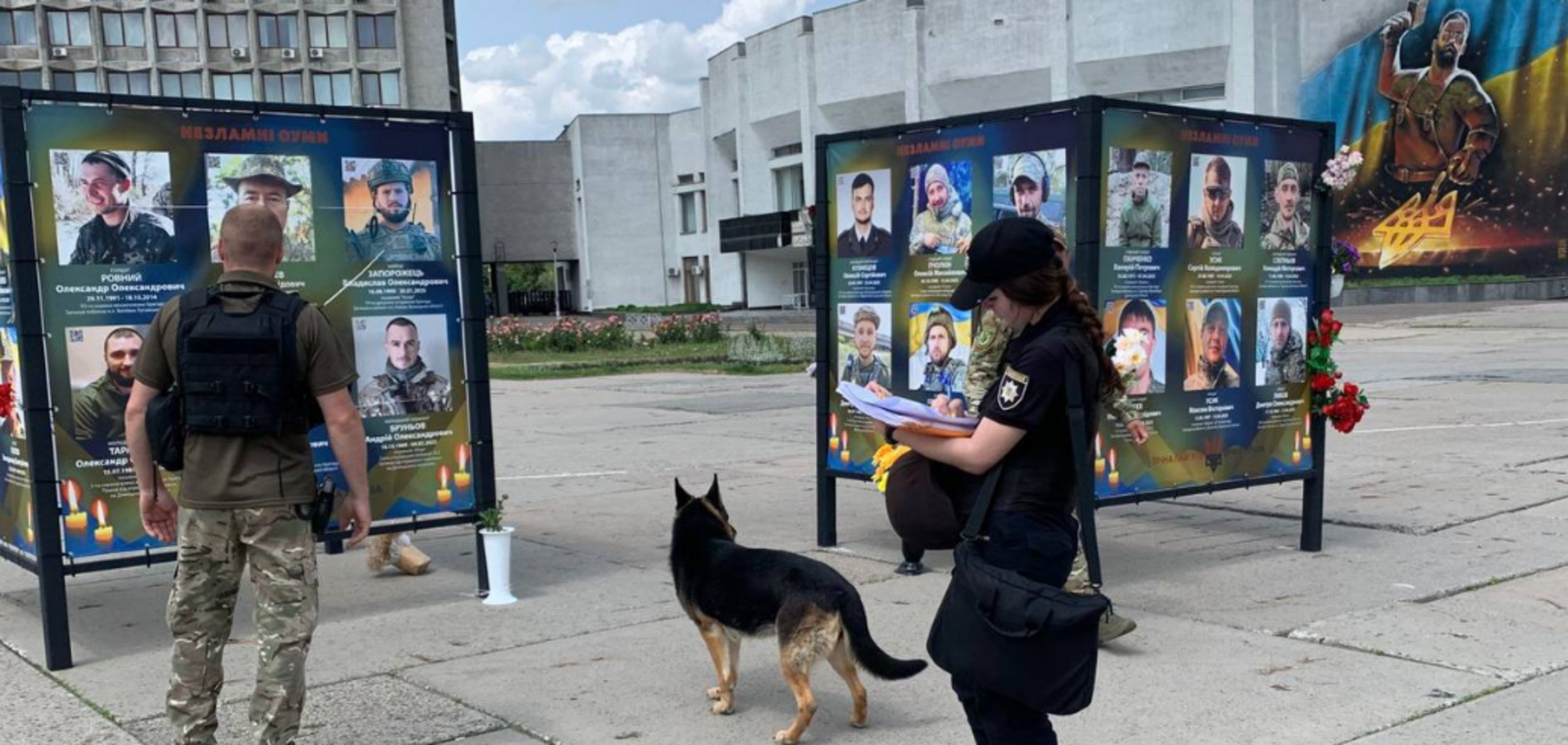 Преступление с отголоском России: в Сумах на Аллее Славы неизвестные вырезали вражеский символ Z