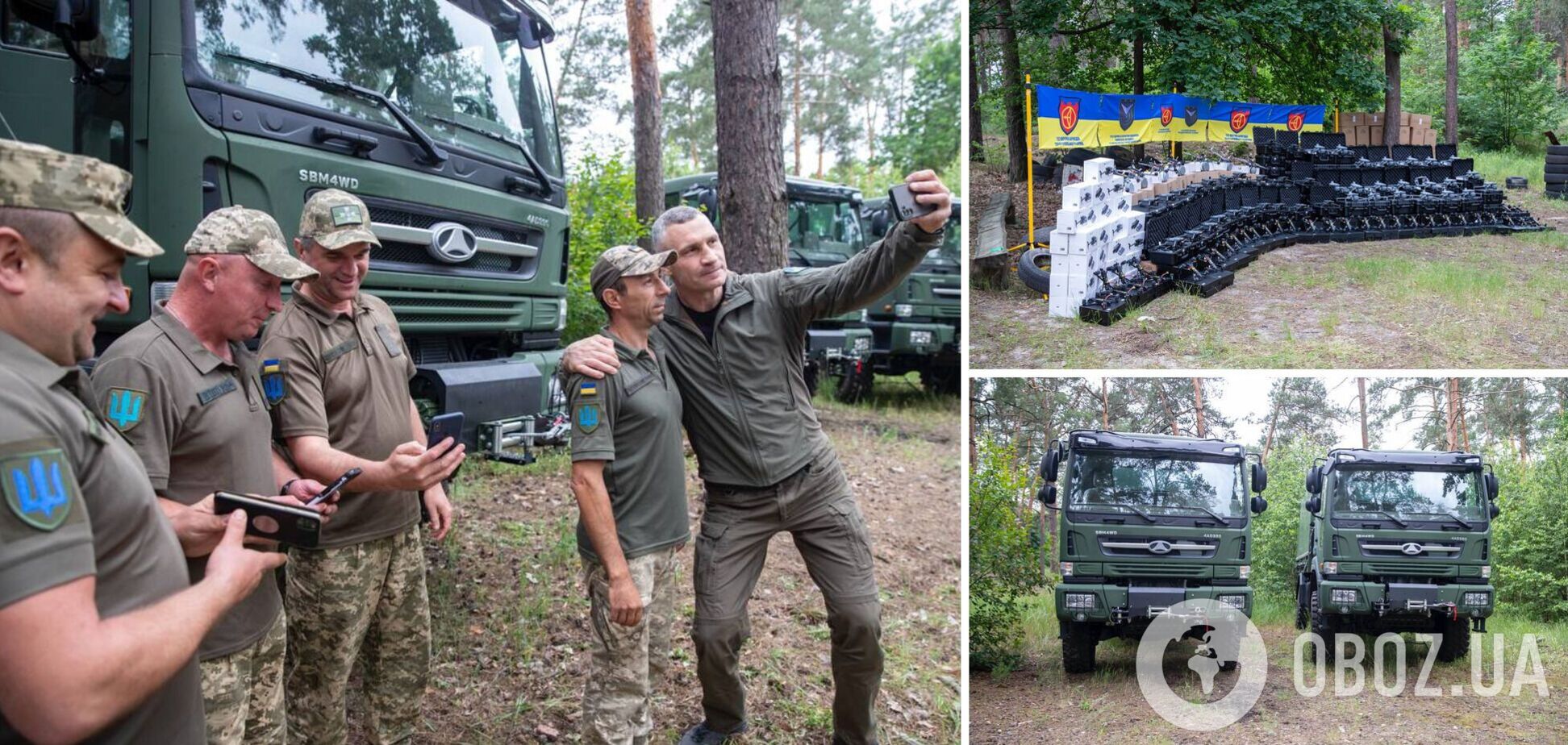 Грузовики и 2400 БпЛА: Виталий Кличко передал военным на фронт очередную партию помощи от Киева. Фото