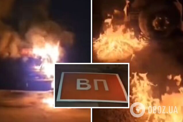 У селищі Каланчак Херсонської області партизанський рух АнтиСМЕРШ спалив автомобіль військової поліції РФ