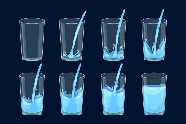 В якій склянці більше води? Заплутана головоломка