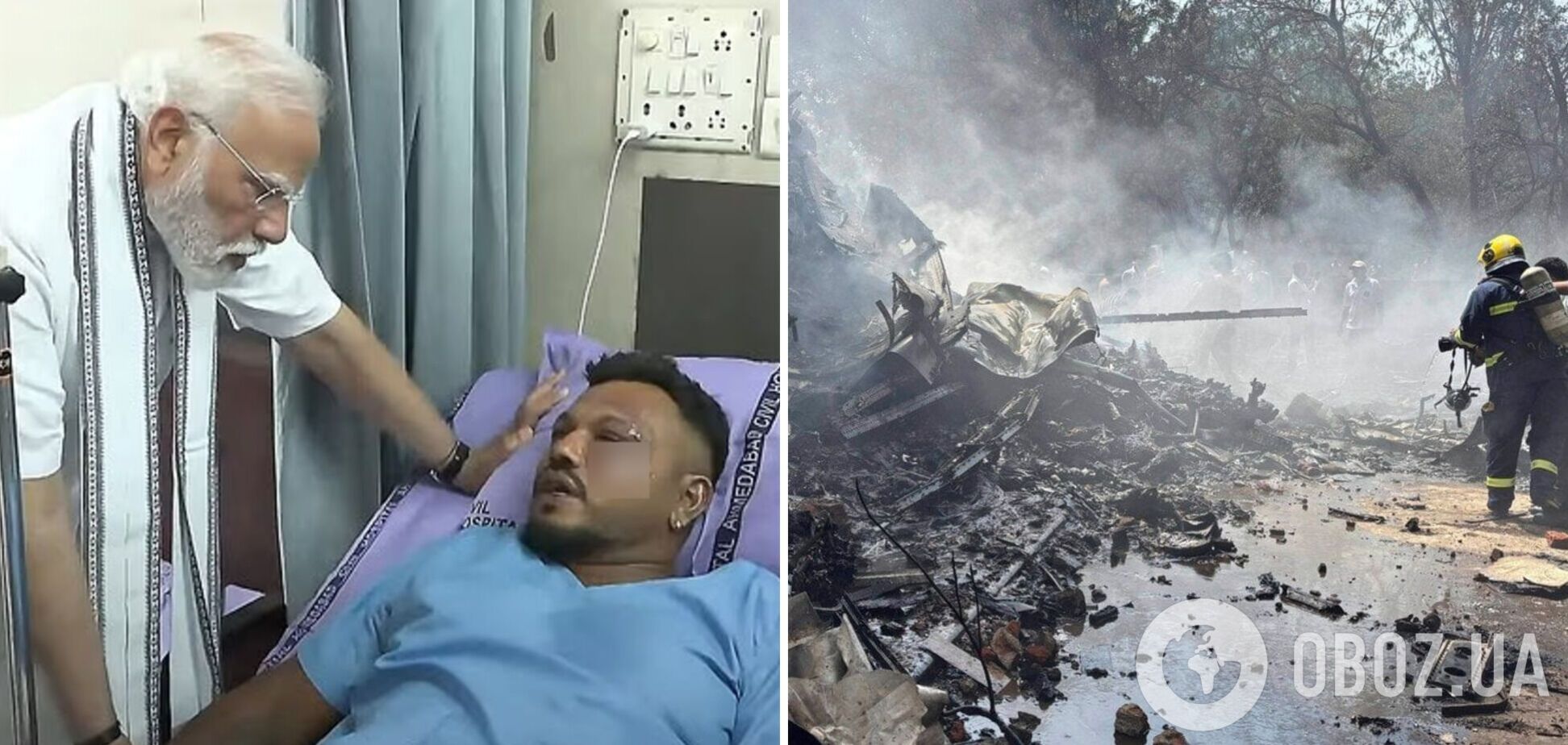 'Думав, що помираю': чоловік, який вижив під час падіння літака в Індії, розповів про момент катастрофи. Фото
