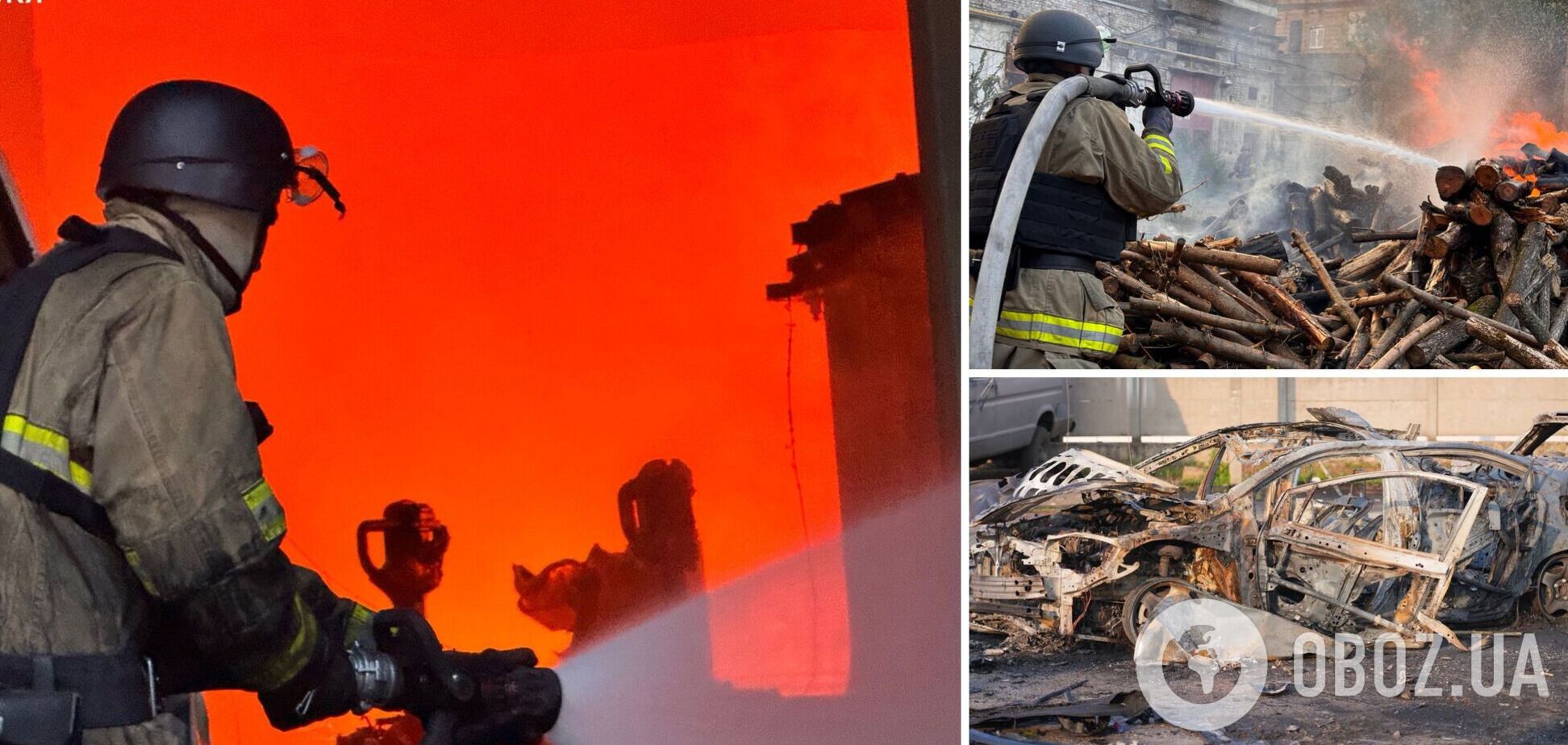 У Запоріжжі внаслідок ворожої атаки знищено склад з гуманітаркою, горіли авто: серед постраждалих – поліцейські. Фото і відео