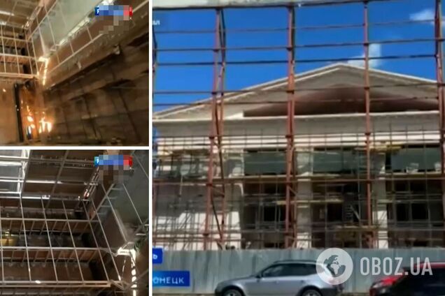 Обустраивают сцену: оккупанты хотят провести праздничный концерт на месте трагедии Мариупольского драмтеатра