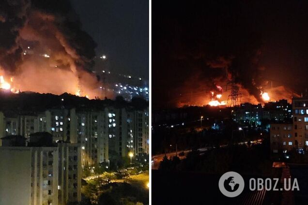 Израиль поразил нефтехранилище вблизи Тегерана, в столице Ирана перебои с электричеством и паника. Видео