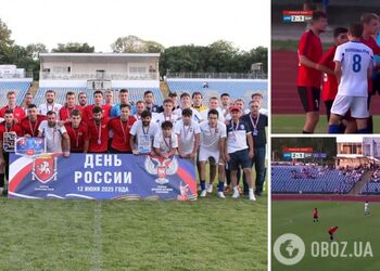 У Сімферополі збірна 'ДНР' на День Росії влаштувала масову бійку зі збірною Криму. Відео