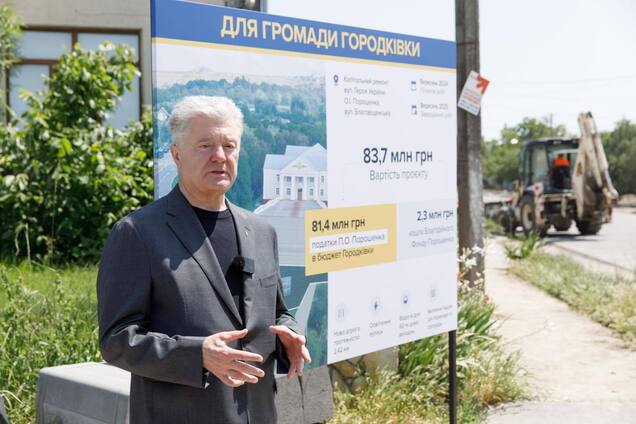 'Выполнил обещание, которое дал отцу', - Порошенко проинспектировал строительство дороги в Городковке