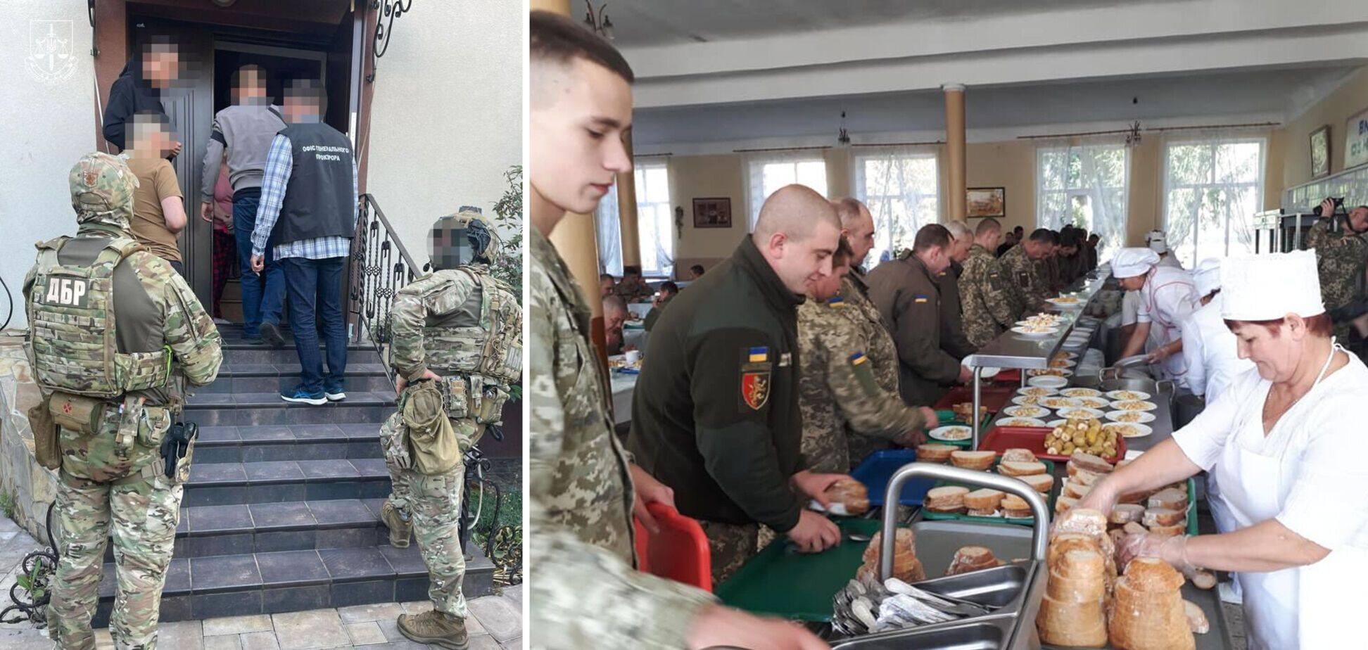 Ілюстрація - колаж харчування в ЗСУ