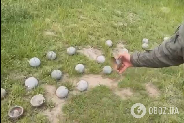 В Киеве на Нивках саперы обнаружили части кассетных боеприпасов. Видео