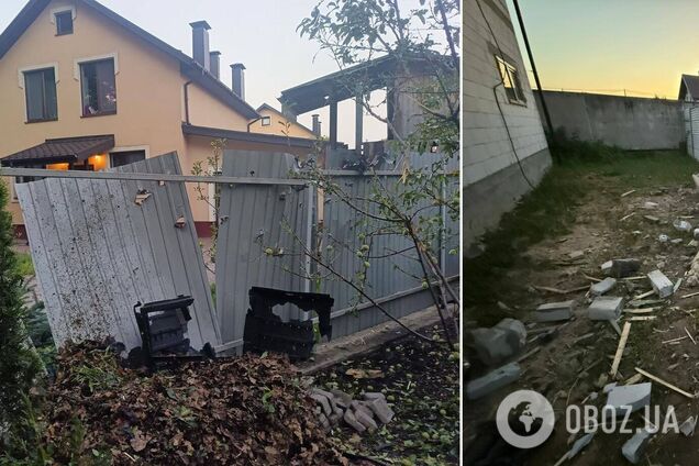 РФ массированно атаковала Киевщину: повреждены дома, есть пострадавшая. Фото