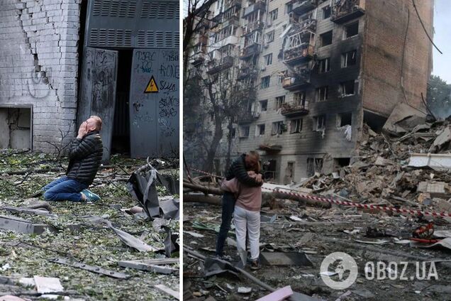 Кадры, разрывающие сердце: сеть поразило фото родителей на фоне разрушенного дома в Киеве, где под завалами их сын