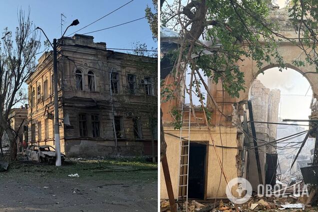 Серед постраждалих від атаки – вагітна жінка: момент прильоту дрона в Одесі потрапив на відео