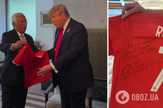 'Ну гаразд'. Камери зняли реакцію Трампа на подарунок від Кріштіану Роналду зі словами про мир. Відео
