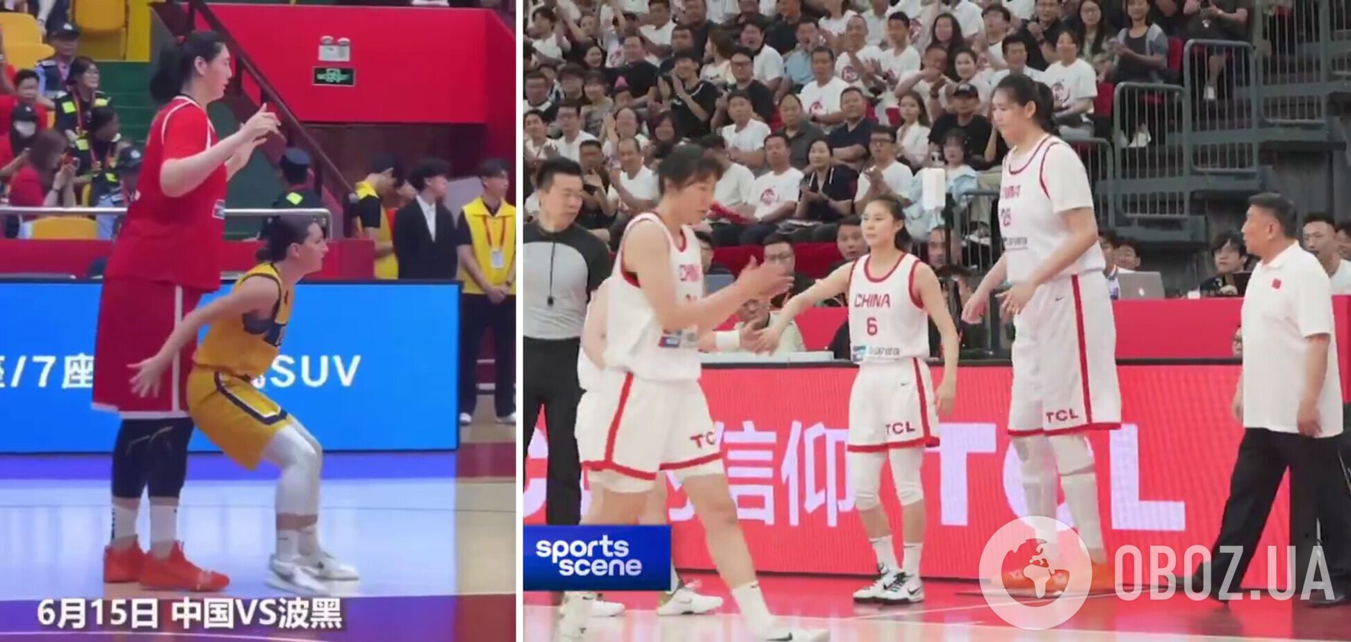 18-летняя китаянка с ростом 226 см дебютировала за сборную. Видео того, что она делает с соперницами, стало вирусным в сети