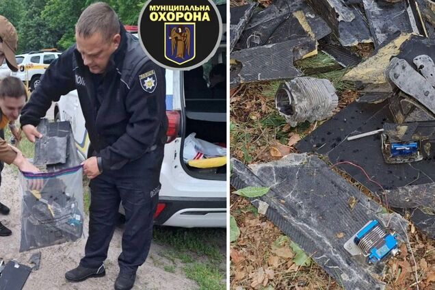 В Киеве мужчина во время прогулки в парке нашел обломки 'Шахеда'. Фото и подробности