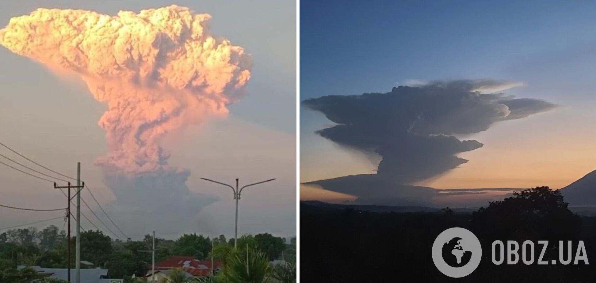 Стовп попелу піднявся заввишки 11 км: в Індонезії відбулося виверження вулкана. Фото і відео