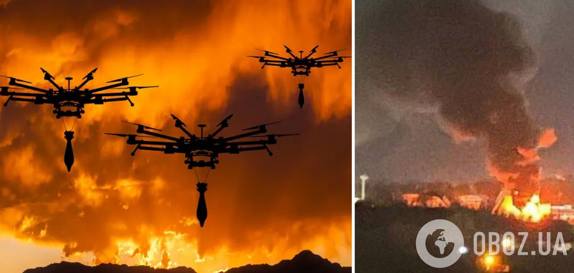 Россию атакуют дроны: прогремели мощные взрывы, вспыхнули пожары, есть повреждения, погибла женщина