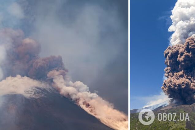 На Сицилії сталося потужне виверження вулкана Етна: вражаючі фото й відео