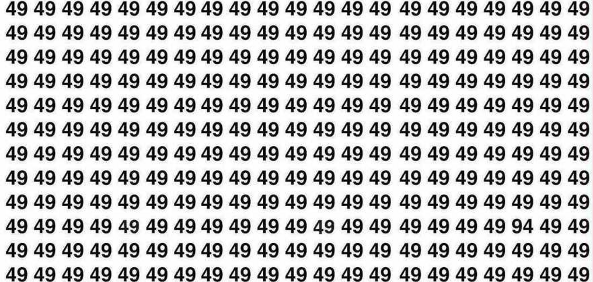 Знайдіть число за 20 секунд: головоломка