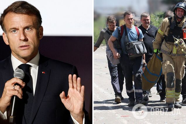 'Не можна дозволити Росії вбивати безкарно': Макрон засудив російські удари по Дніпру та інших містах