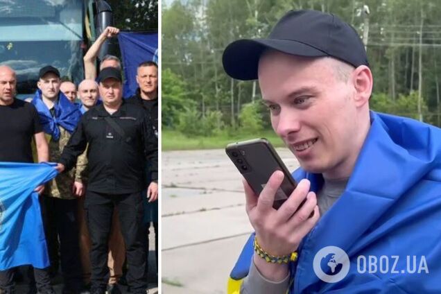 'Я просто не верю': эмоциональные кадры общения освобожденного защитника с родными. Видео