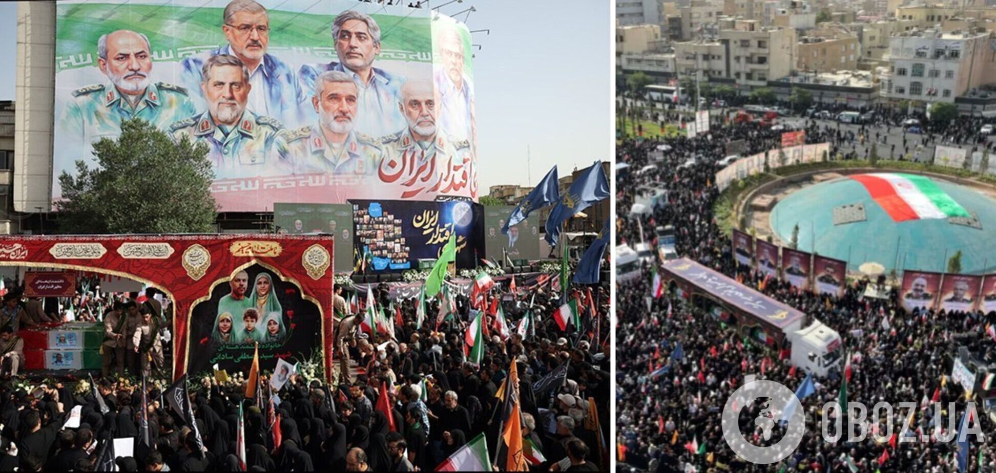 Влаштували масштабну процесію: в Ірані пройшли похорони топофіцерів, учених-ядерників та інших загиблих у конфлікті з Ізраїлем. Фото і відео