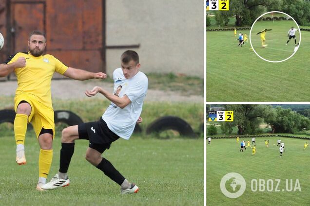 Украинский футболист забил фантастический гол рабоной. Видео