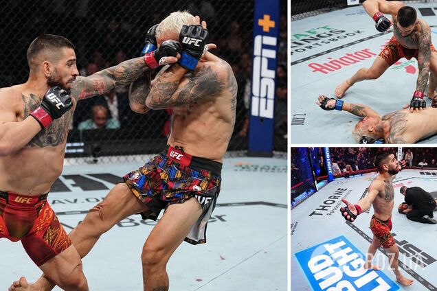 Непереможний боєць UFC здобув історичну перемогу брутальним нокаутом у 1-му раунді чемпіонського бою. Відео