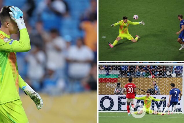 Голкипер сборной Украины пропустил три гола за девять минут на клубном чемпионате мира и не пустил 'Бенфику' в четвертьфинал. Видео