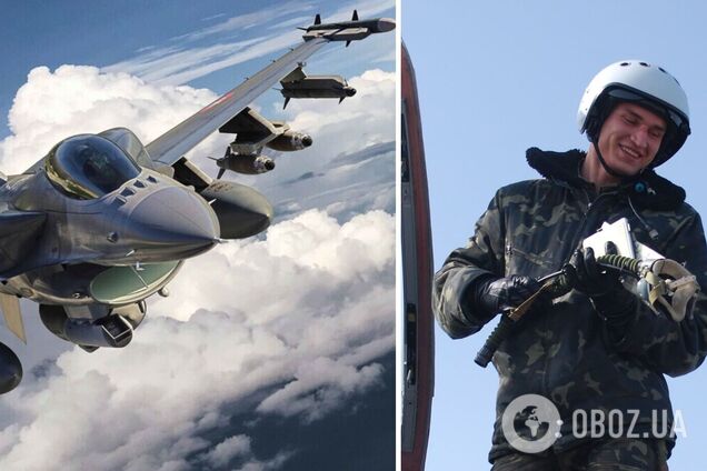 Під час нічної атаки РФ на літаку F-16 загинув пілот Максим Устименко. Фото