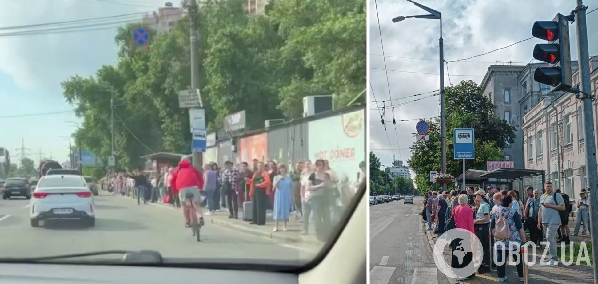 Большие очереди на остановках и заоблачные цены на такси: повреждение линии метро в Киеве вызвало коллапс. Фото и видео