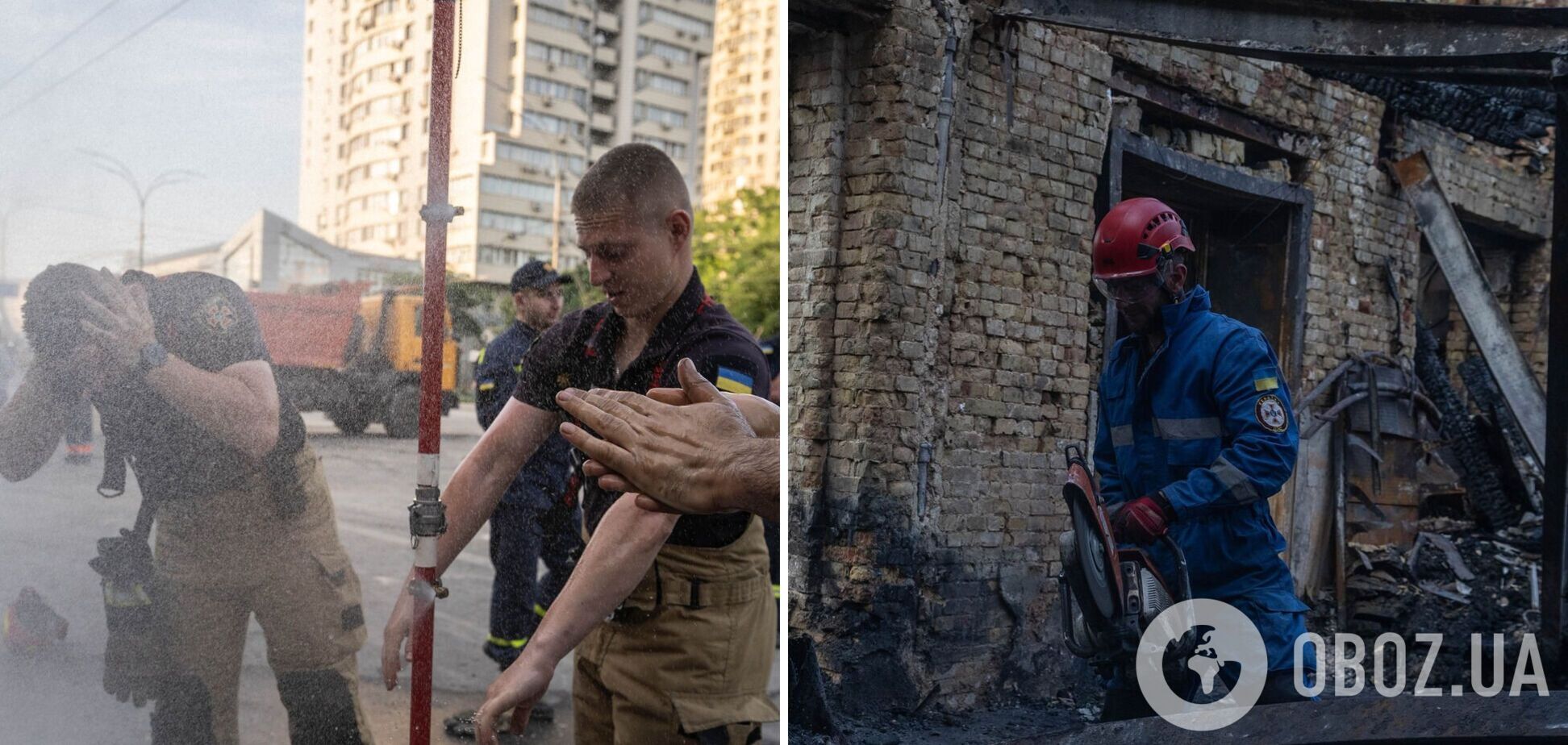 В Киеве на месте российского удара разобрали строительные конструкции. Фото