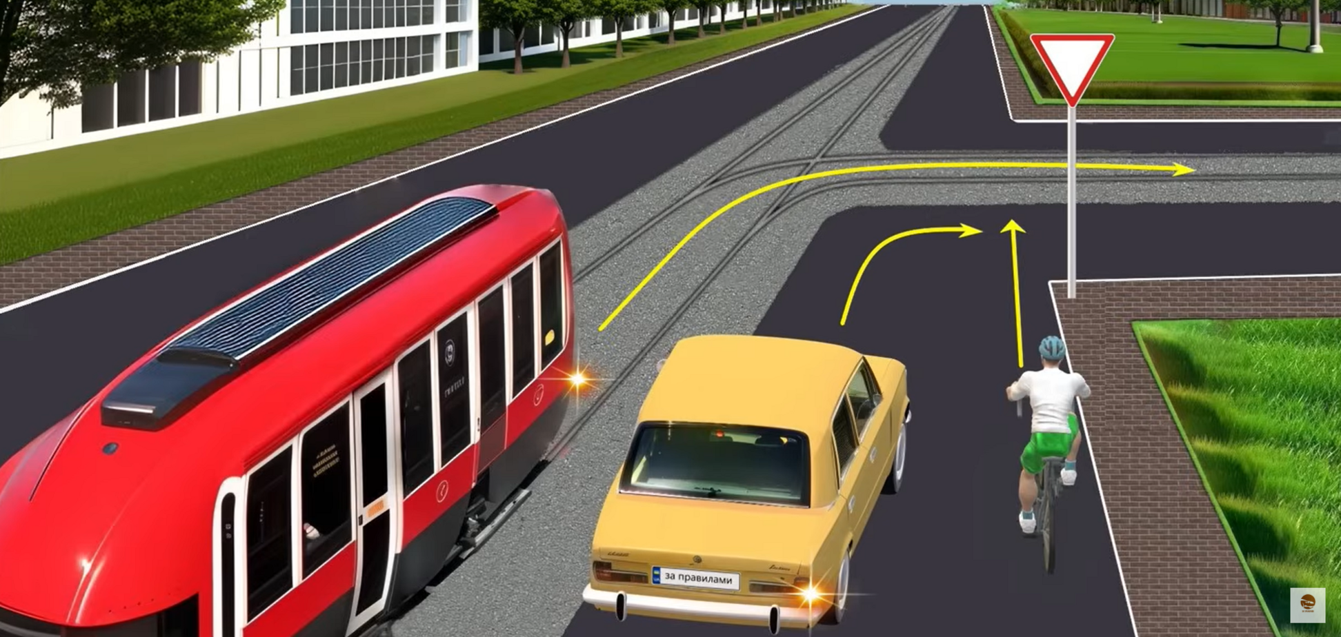 В якому порядку транспортні засоби проїдуть перехрестя? Непросте завдання з ПДР