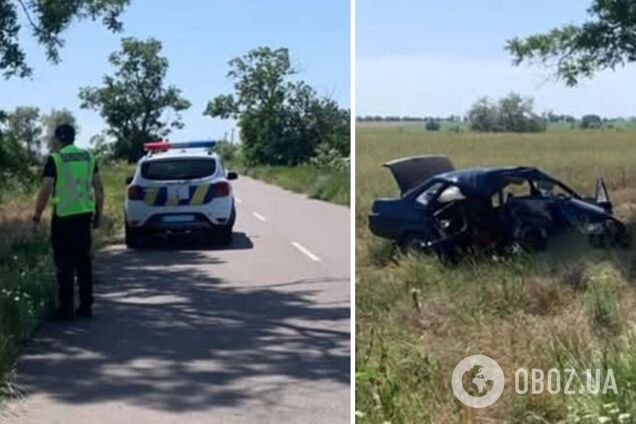 На швидкості в'їхали у дерево: на Одещині в ДТП загинула жінка та двоє її дітей. Фото