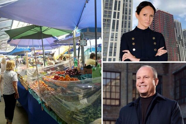 Коллаж: торговля на рынке, Владислава Молчанова и Офер Керцнер