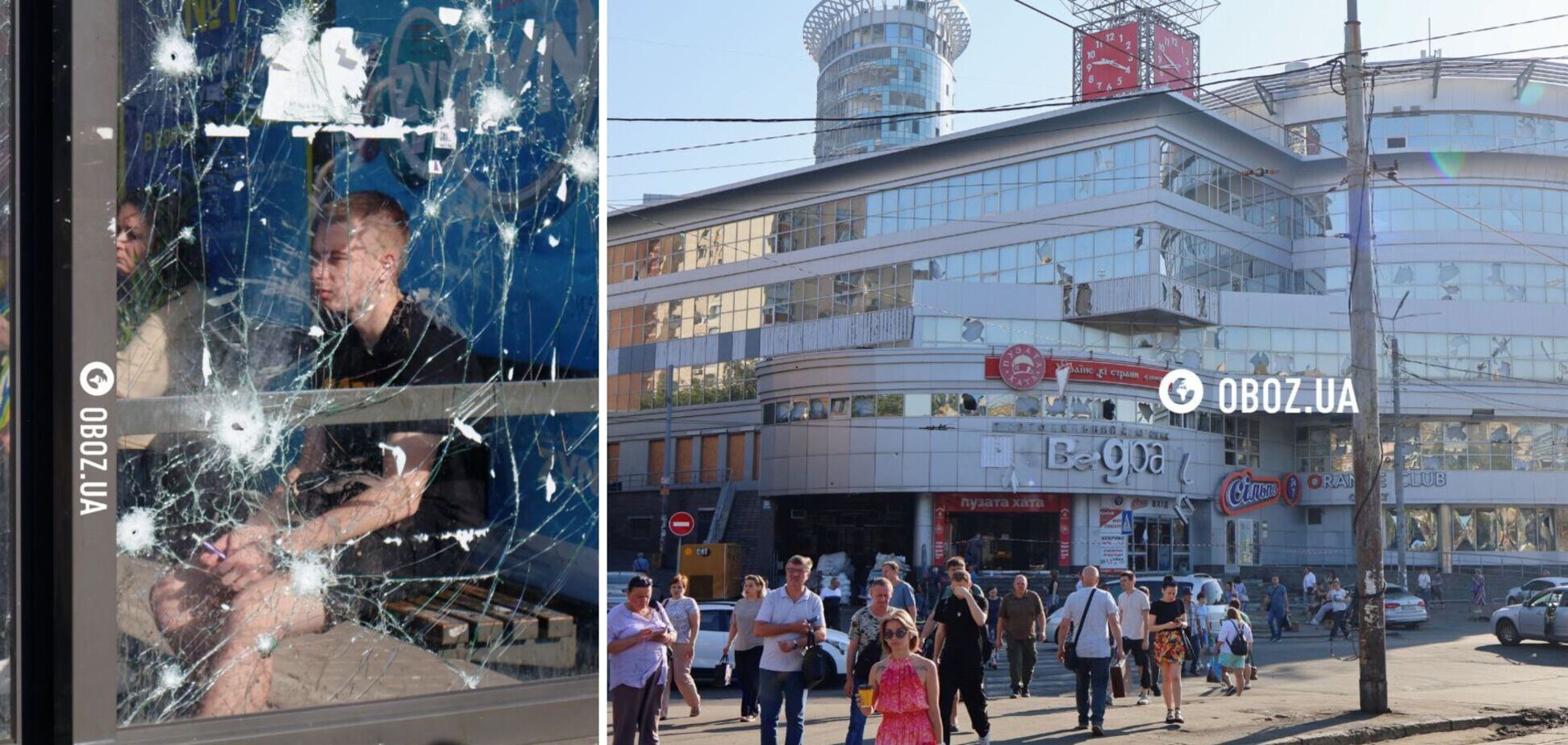 Поврежден ТЦ, авто и выбиты окна: последствия обстрела в одном из районов Киева. Фото и видео