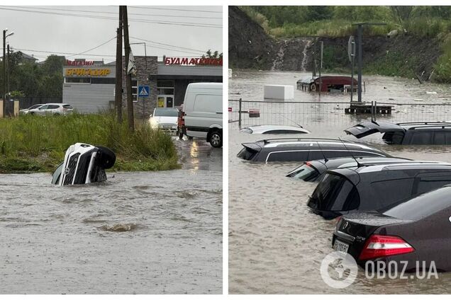 Улицы превратились в реки, 'тонут' авто: во Львове и Луцке прошли мощные ливни, есть последствия. Фото и видео