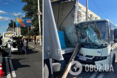 ДТП в Киеве - маршрутка въехала в грузовик: 12 пассажиров пострадали