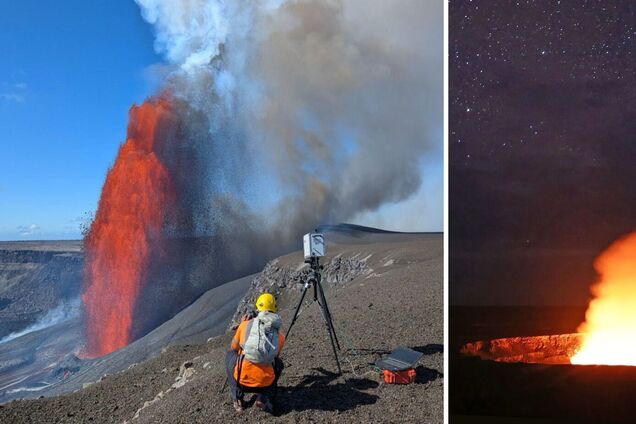 На Гавайях проснулся вулкан Килауэа: раскаленная лава бьет вверх на 300 метров. Видео