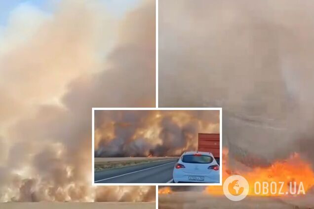 У Росії відкрився філіал пекла: між Ростовом і Шахтами дуже потужно горять поля