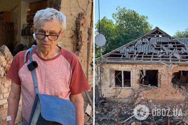 'Стіна упала': чоловік, який постраждав від ворожої атаки на Полтавщину, розповів про момент вибуху. Фото