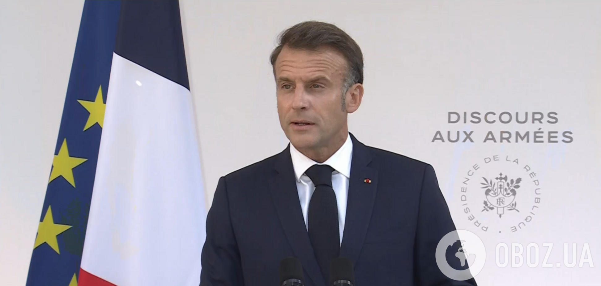 'Наша безопасность связана с ее судьбой': Макрон в обращении к французской армии призвал защитить свободу в Украине