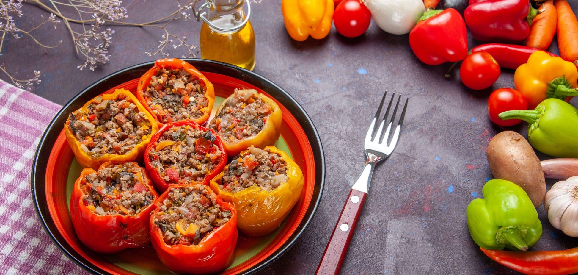 Ленивый фаршированный перец: готовится на сковородке