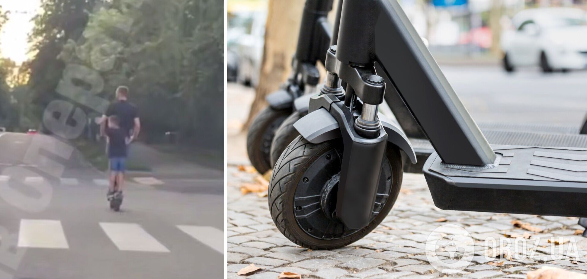 'Батько року': у Києві чоловік їхав на електросамокаті з дитиною на швидкості не менш ніж 40 км/год. Відео
