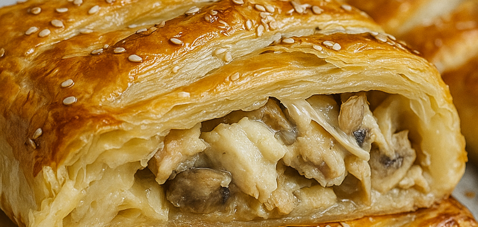 Ленивый пирог из слоеного теста для сытного обеда: готовится за считанные минуты