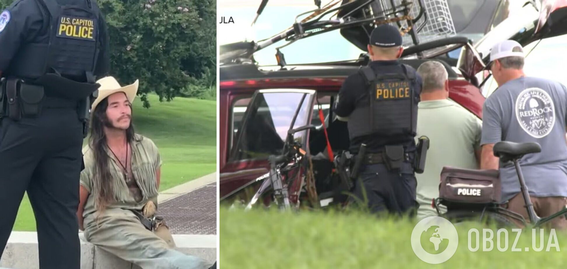 Біля Капітолію затримали чоловіка зі зброєю, луком і стрілами: усі подробиці