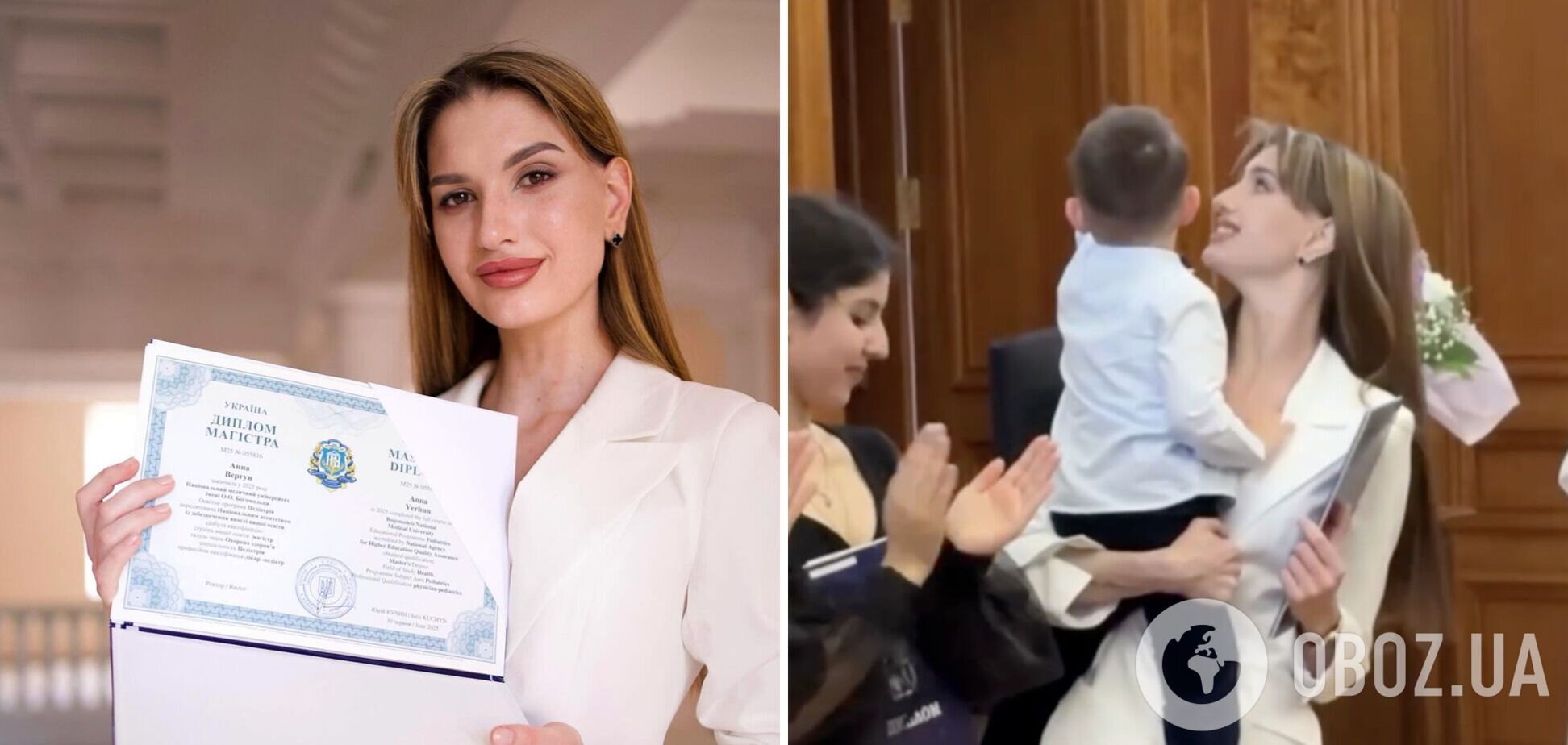 Выпускница НМУ имени А.А. Богомольца, которая пришла получать диплом с маленьким сыном, растрогала сеть