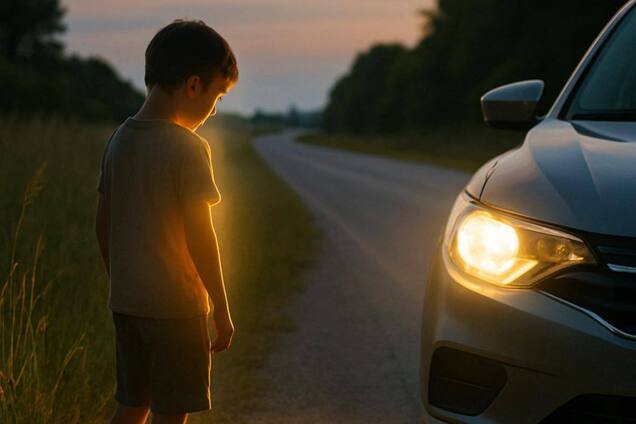 На Житомирщине полицейские вернули домой 6-летнего мальчика, который потерялся на трассе Киев – Чоп