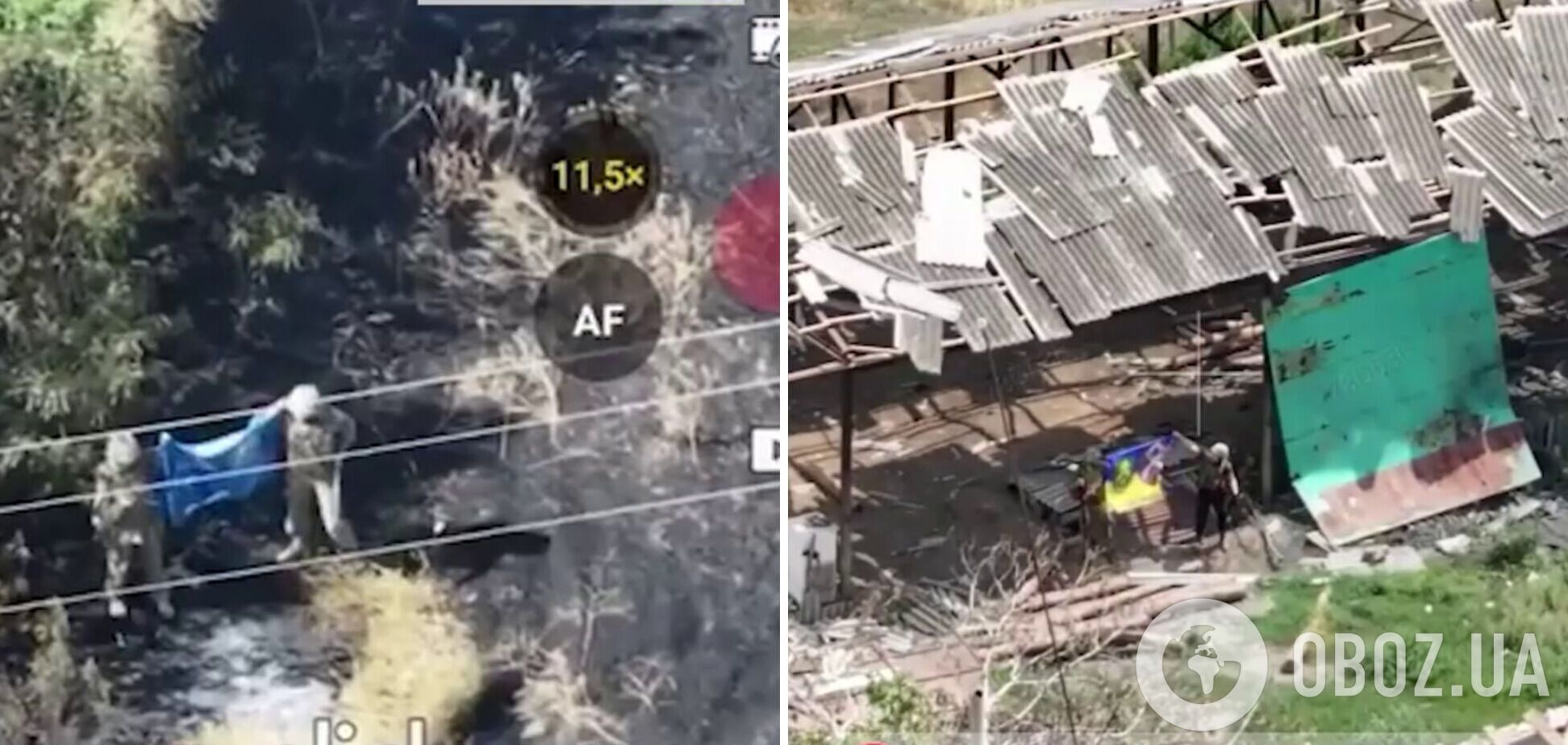 Украинские военные подняли боевые флаги над селами Ялта и Воскресенка, о захвате которых заявляла РФ. Видео