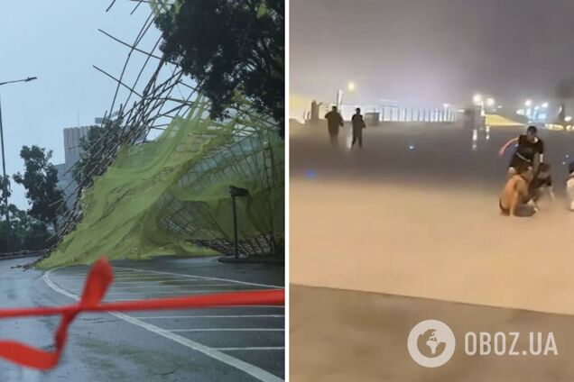 Побережье Китая накрыл тайфун наивысшего уровня опасности: что известно о последствиях. Видео